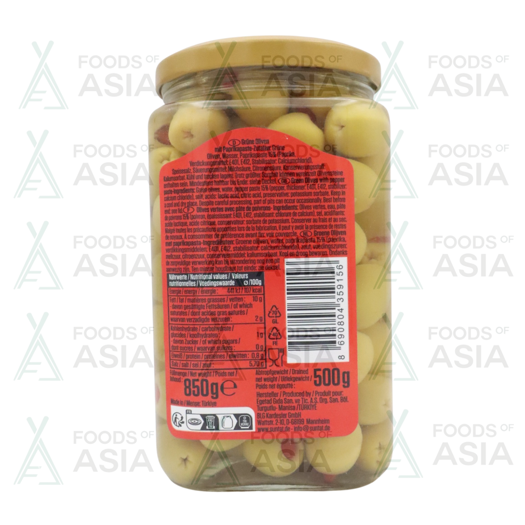 Suntat Olives Stuffed Peppers Jar 850g