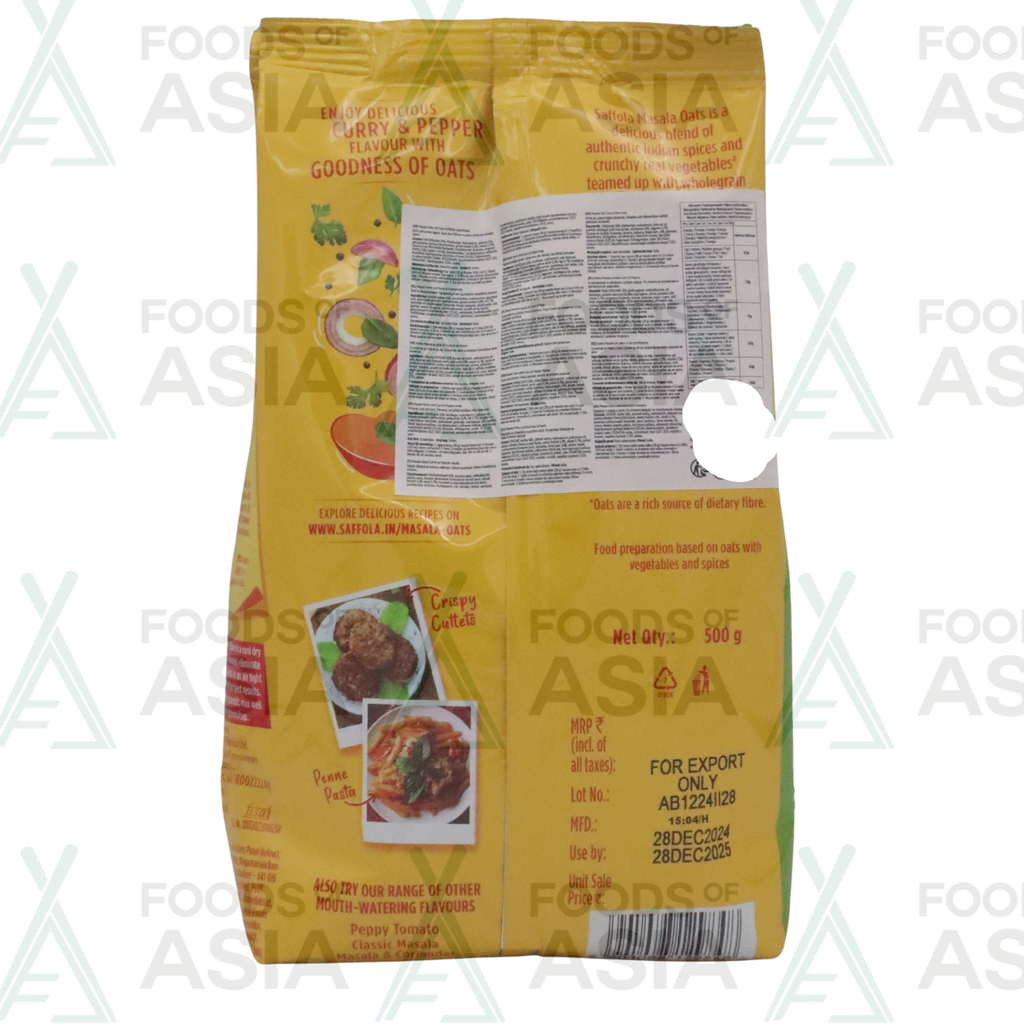 Saffola Masala Oats Curry & Peppe 500g