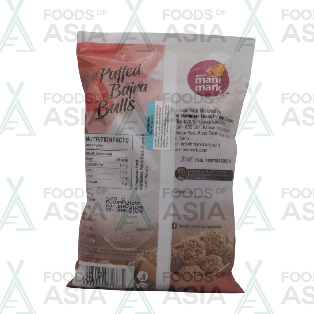 Mani Mark Puffed Bajra Balls 125g