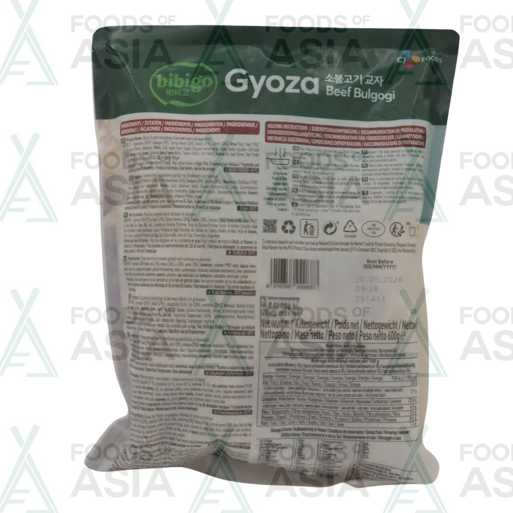 BIBIGO Gyoza Beef Bulgogi & Vegetable 600g