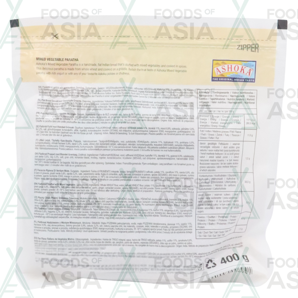 Ashoka Mixed Vegetable Paratha 400g