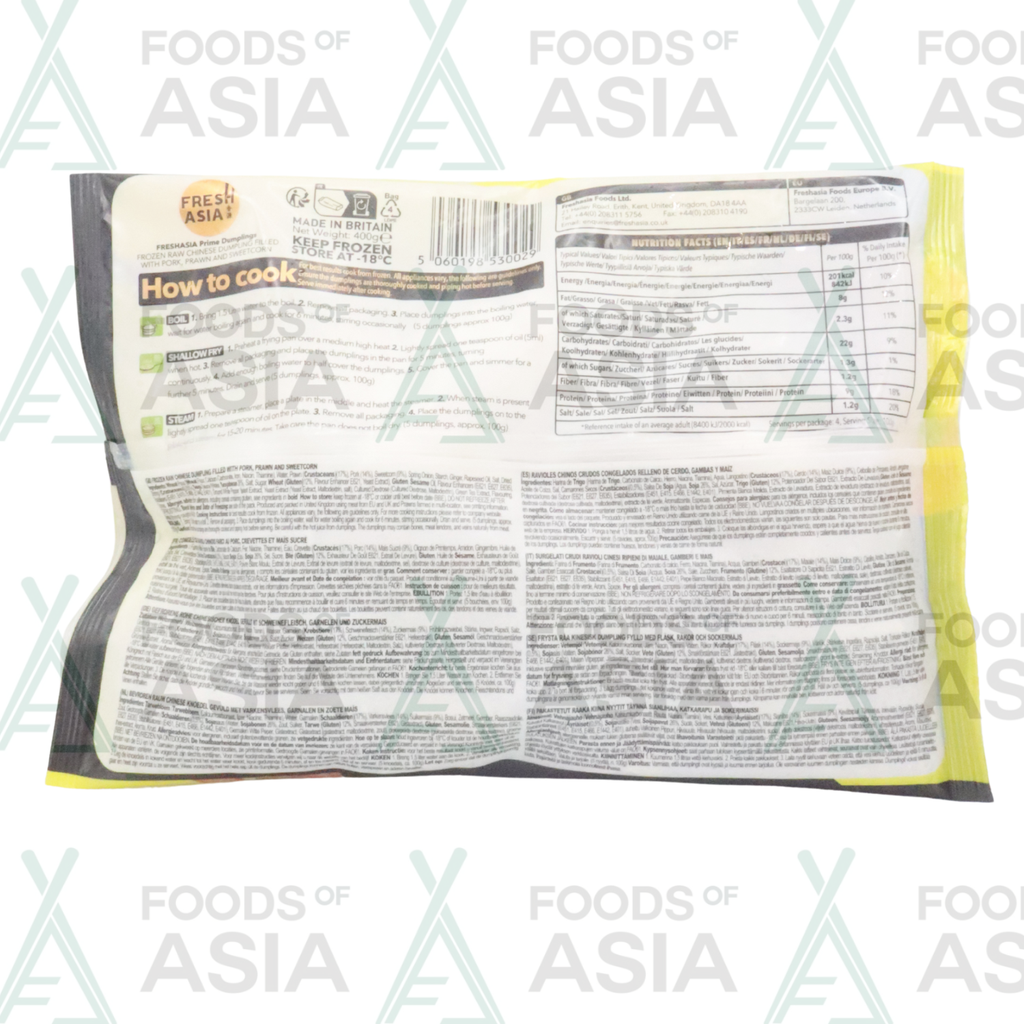 Fresh Asia Pork Prawn & Sweetcorn 400g