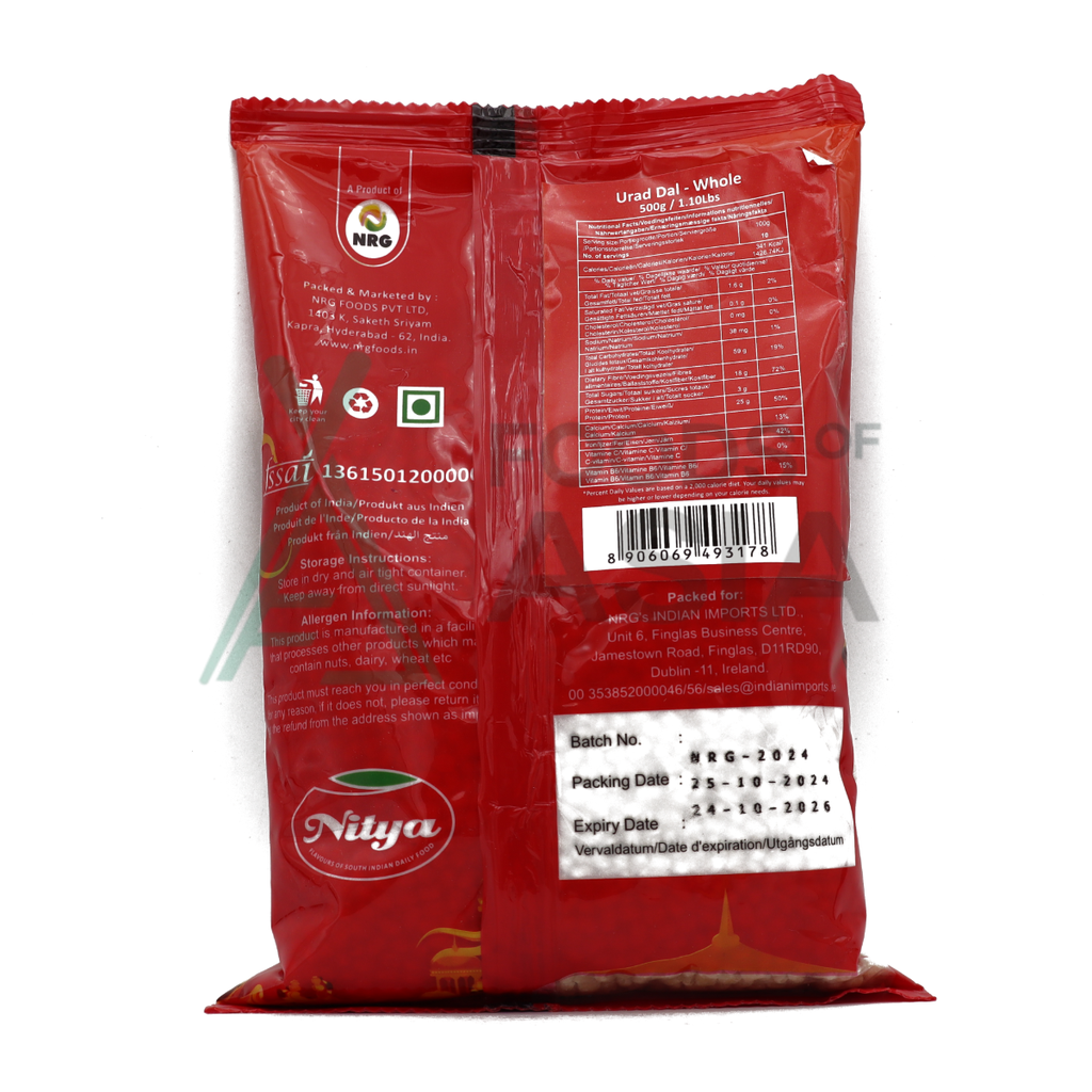 NITYA URAD DAL Whole 500g