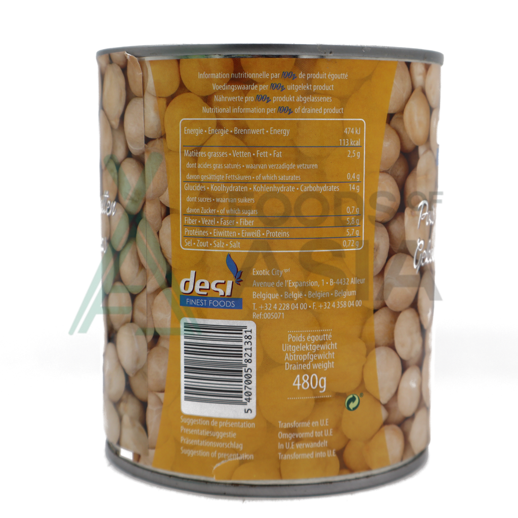 Desi Finest Foods Boiled Chickpea 800g