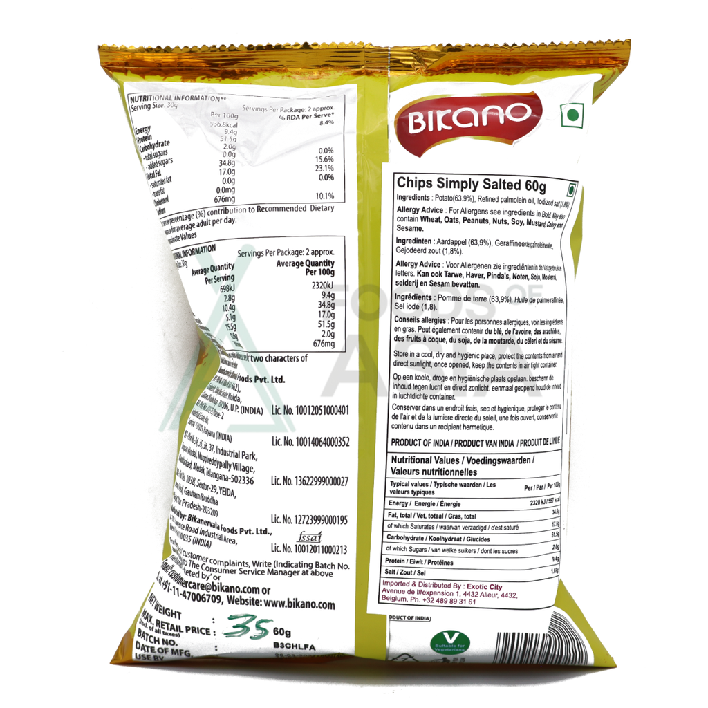 Bikano Chips Simply Salted 60g