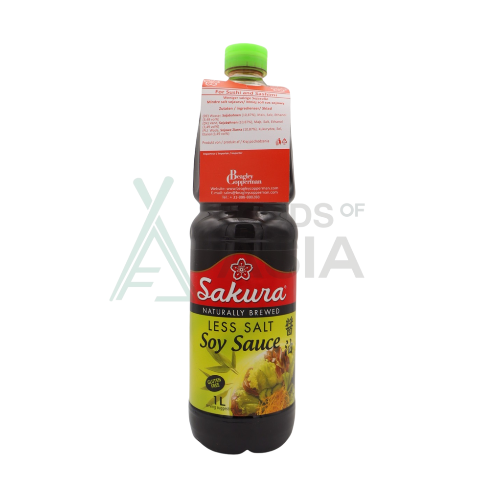 Sakura Less Salt Soya(Gluten Free)Sauce 1L