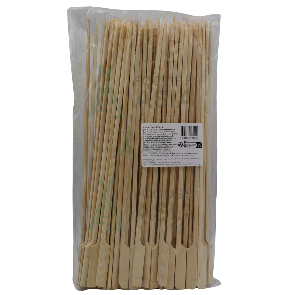 Bamboo Paddle Skewers 25cm 100pcs