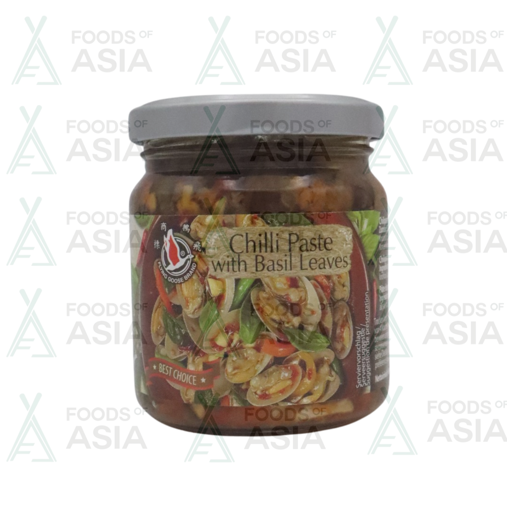 Flying Goose Chilipasta met Basilikumblaadjes 180g