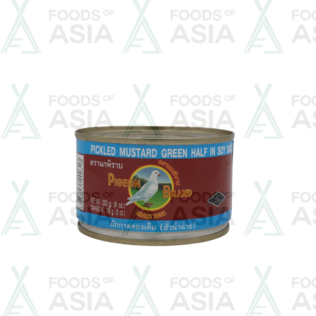 PIGEON Mustard Pickled Green half in soy sauce 230g