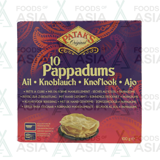 Patak's Pappadums Garlic 100g