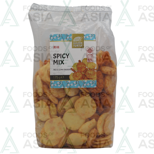 Golden Turtle Pikante Rijstcrackermix 175g